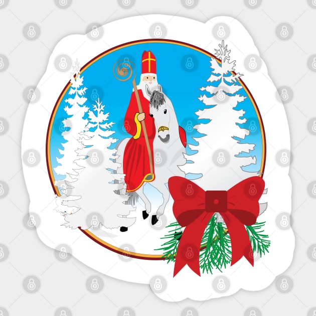 St Nicholas Sticker by DickinsonDesign